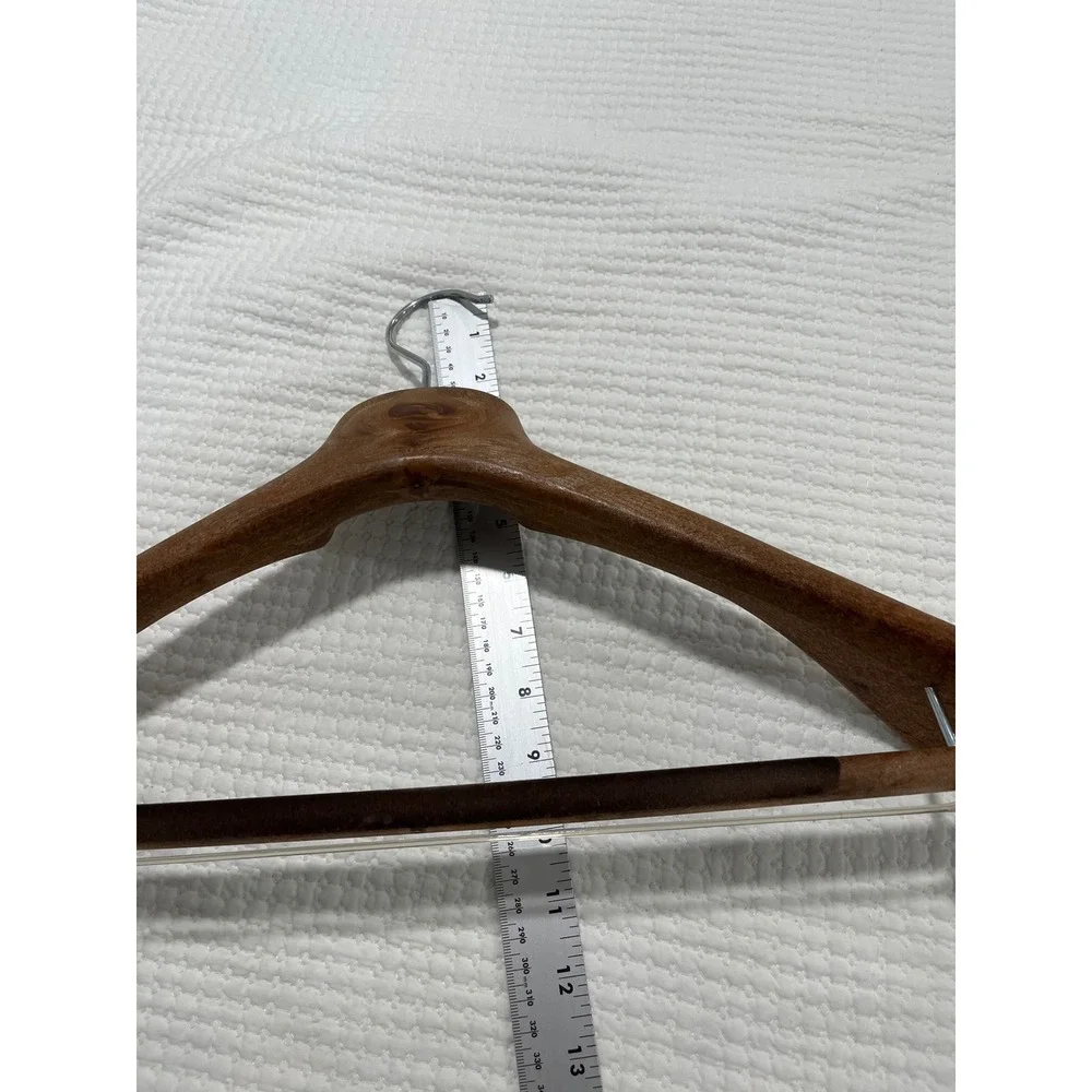 Ermenegildo Zegna Luxury Wood Suit Hanger Wide shoulder Non-Slip Trouser Bar
